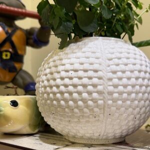 Tiffany & Co. White Textured Ceramic Vase